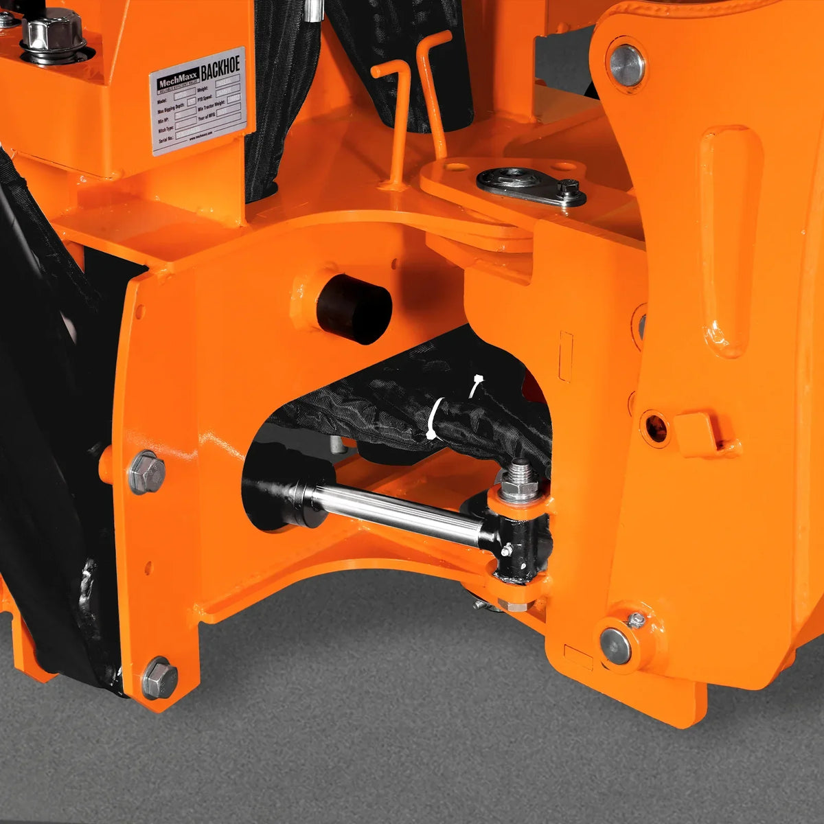 7' Tractor Backhoe Attachment with Mechanical Thumb,  12" Bucket,  ISO/SAE Switchable Controls,  Self-Contained Hydraulic System,  3 Point Hitch Cat.1,  15-50 HP,  BH660M