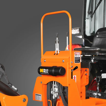 9' Tractor Backhoe Attachment with Hydraulic Thumb,  15" Bucket,  ISO/SAE Switchable Controls,  Self-Contained Hydraulic System,  3 Point Hitch Cat.1 & 2,  25-100 HP,  BH860H