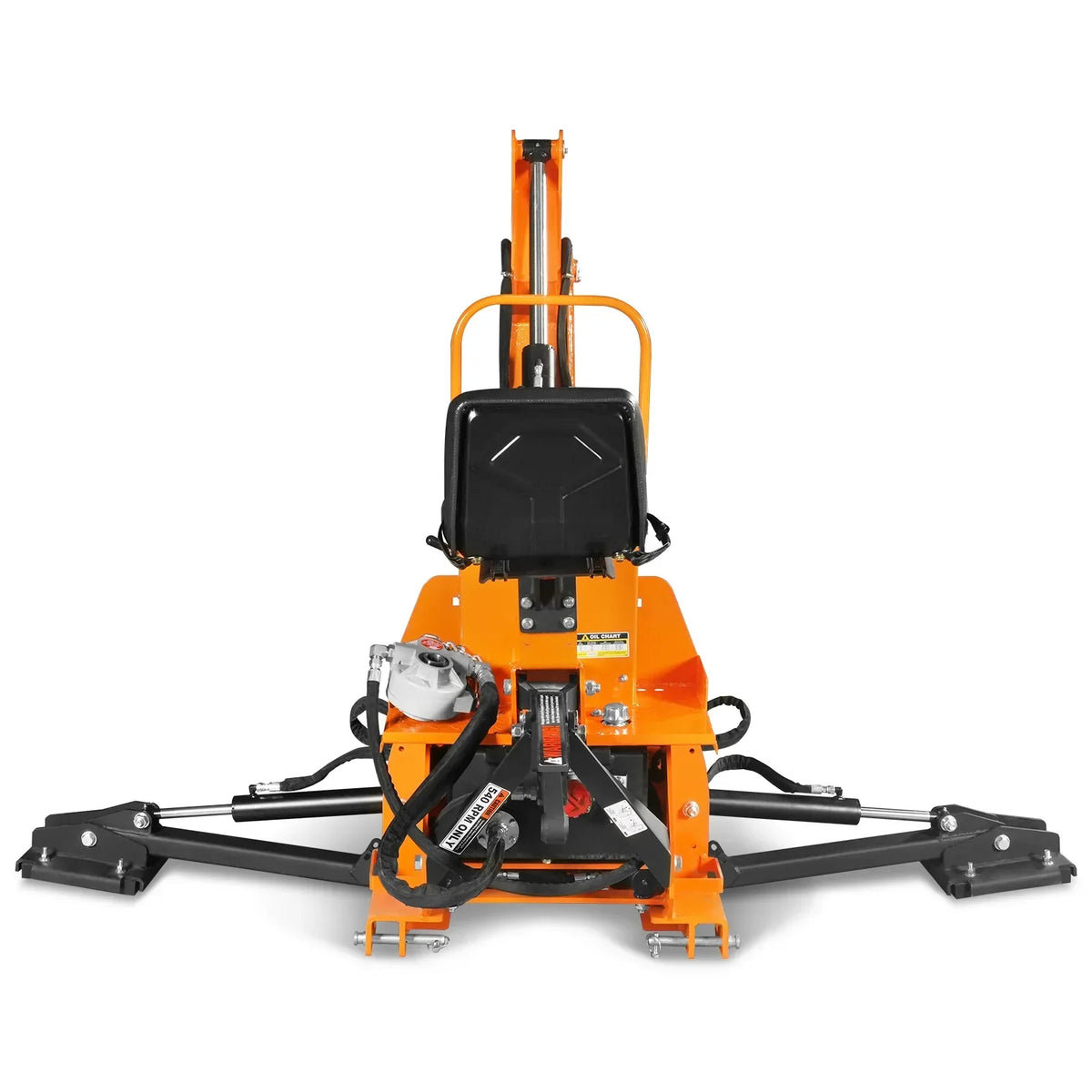 9' Tractor Backhoe Attachment with Mechanical Thumb,  15" Bucket,  ISO/SAE Switchable Controls,  Self-Contained Hydraulic System,  3 Point Hitch Cat.1 & 2,  25-100 HP,  BH860M