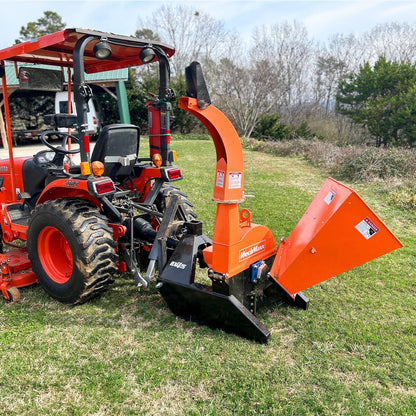 3-Point PTO Stump Grinder & 4" PTO Wood Chipper & Forestry Log Skidding Winch  Bundle, SG24 & BX42S &FW8800