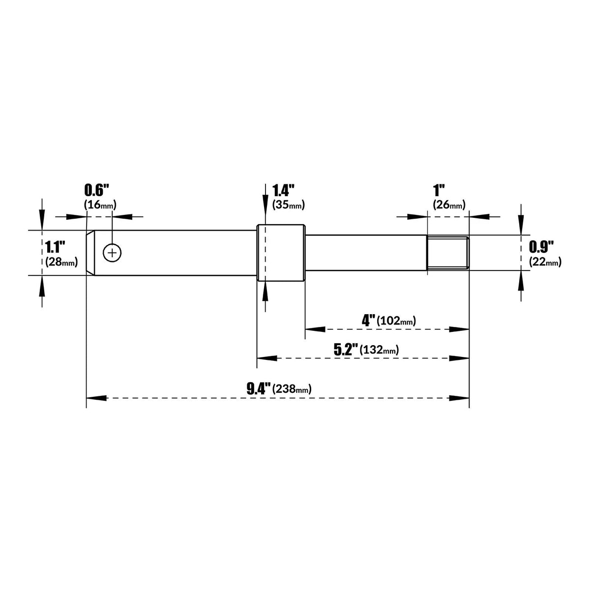 ( 1 Pack / 2 Sets ) CAT 1 & 2 Lower Link Pin Set