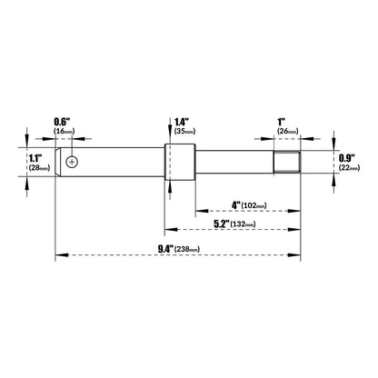 ( 1 Pack / 2 Sets ) CAT 1 & 2 Lower Link Pin Set