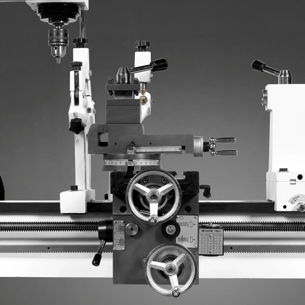 1 HP 16''x32'' Multi-Function Metal Lathe Milling Machine Head for Metalworking – Lathe, Drilling, and Milling Operations with Powerful Motor, Perfect for DIY, Workshops, and Professional Metalworking Projects without Stand CLM1632