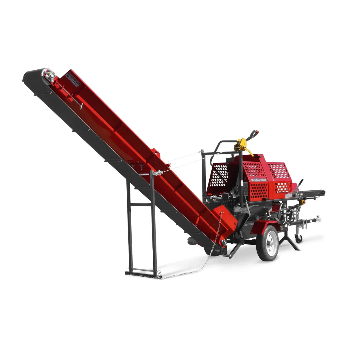 Firewood Log Splitter Processor with Conveyor,  20ton Splitting Force 22.5" x 15" Log Capacity,  18" Chainsaw,  HLS20