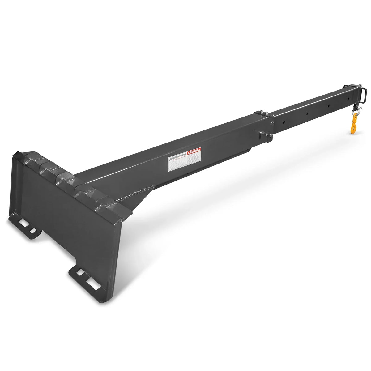 Adjustable Skid Steer Crane Jib Attachment, Manual Telescopic Manual Telescoping 6 FT - 10 FT, 5000 lbs Max Capacity, SSCJ50
