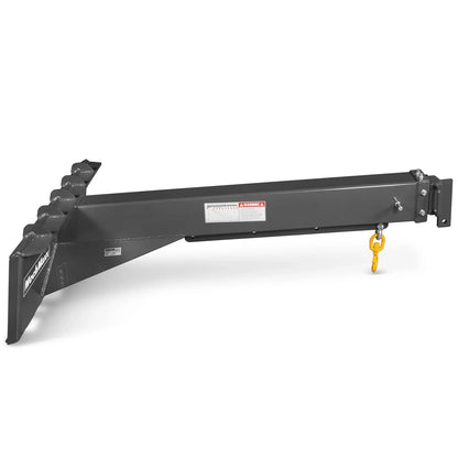 Adjustable Skid Steer Crane Jib Attachment, Manual Telescopic Manual Telescoping 6 FT - 10 FT, 5000 lbs Max Capacity, SSCJ50