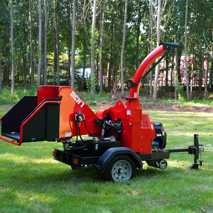 HONDA GX690 22HP 688cc Twin Cylinder Gasoline Engine Powered 7" Hydraulic Feeding Commerical Wood Chipper,  DCH7
