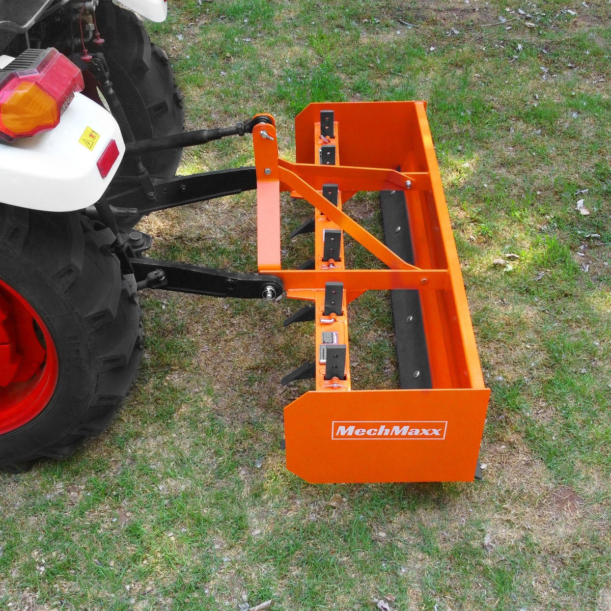 72" Box Blade Scraper with 6 Shanks 3 Point Hitch Tractor Attachment,  BB72