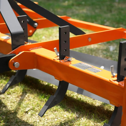 72" Heavy Duty Land Leveler Land Plane Scraper Grader with Shanks 3 Point Hitch,  LP72