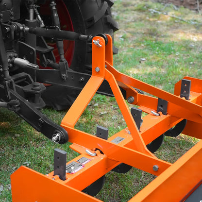 60" Box Blade Scraper with 5 Shanks 3 Point Hitch Tractor Attachment,  BB60