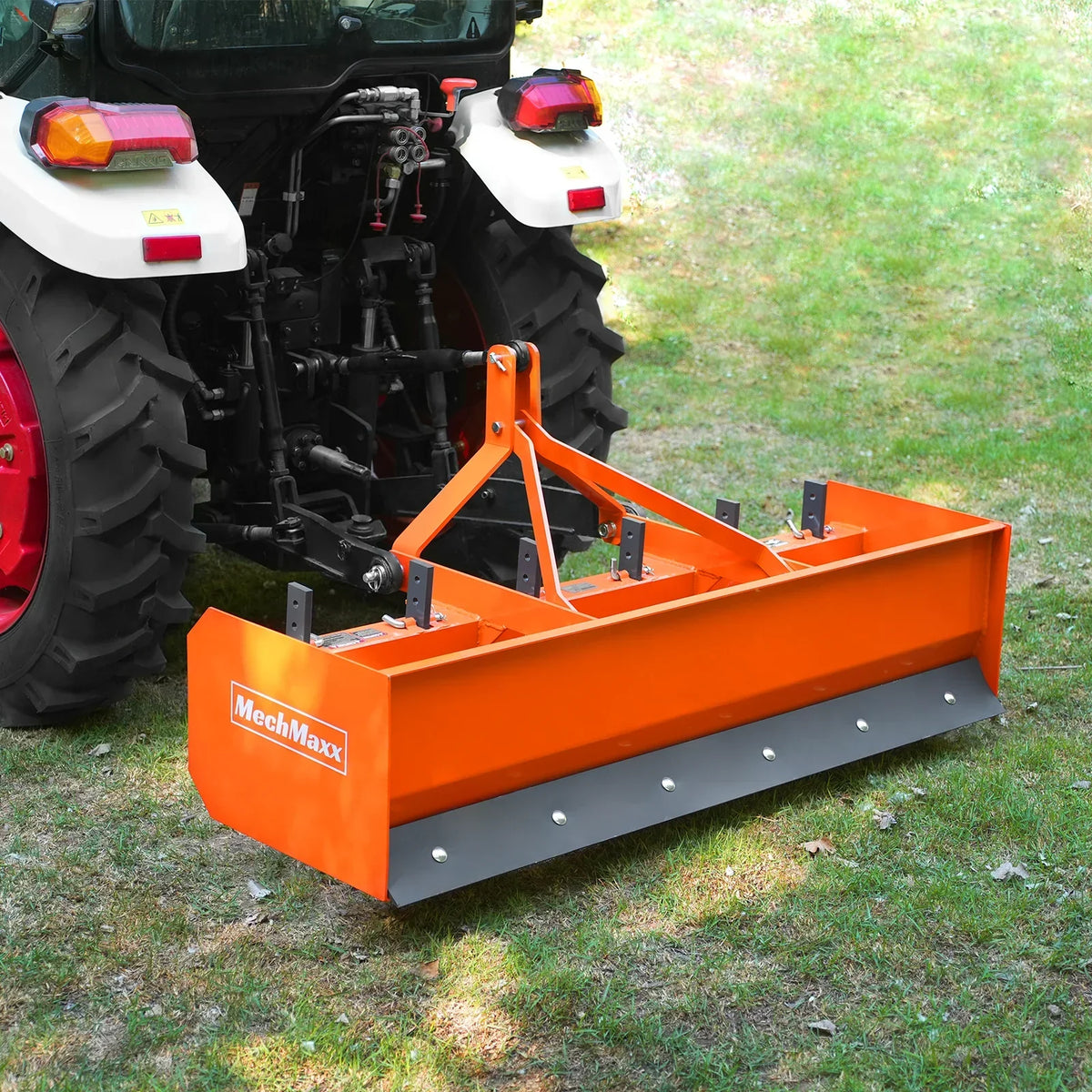 72" Box Blade Scraper with 6 Shanks 3 Point Hitch Tractor Attachment,  BB72