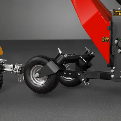 6 inch KOHLER E-Start 429cc 14HP Gas Powered 4 - Wheel Drum Wood Chipper with Taillight ,  B150