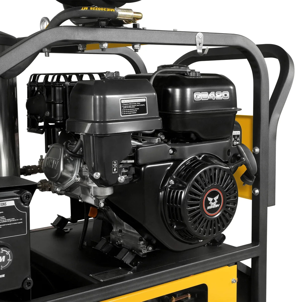 4000 PSI 4 GPM ZONSEN E-Start Engine Hot Water Pressure Washer with Hose Reel,  HPW40D