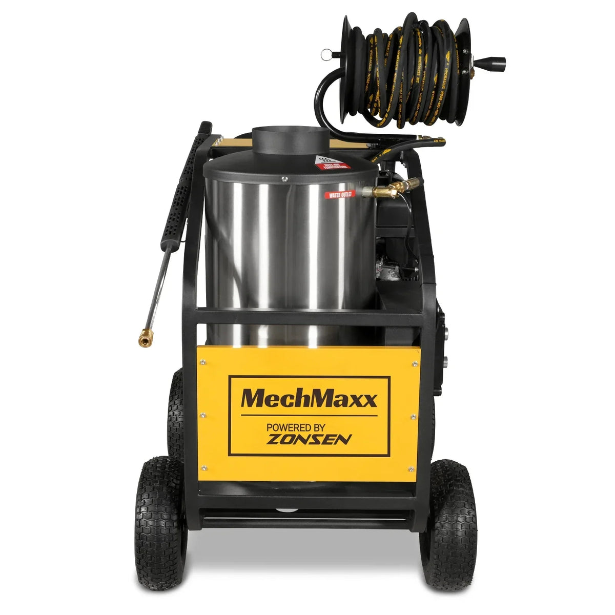 4000 PSI 4 GPM ZONSEN E-Start Engine Hot Water Pressure Washer with Hose Reel,  HPW40D