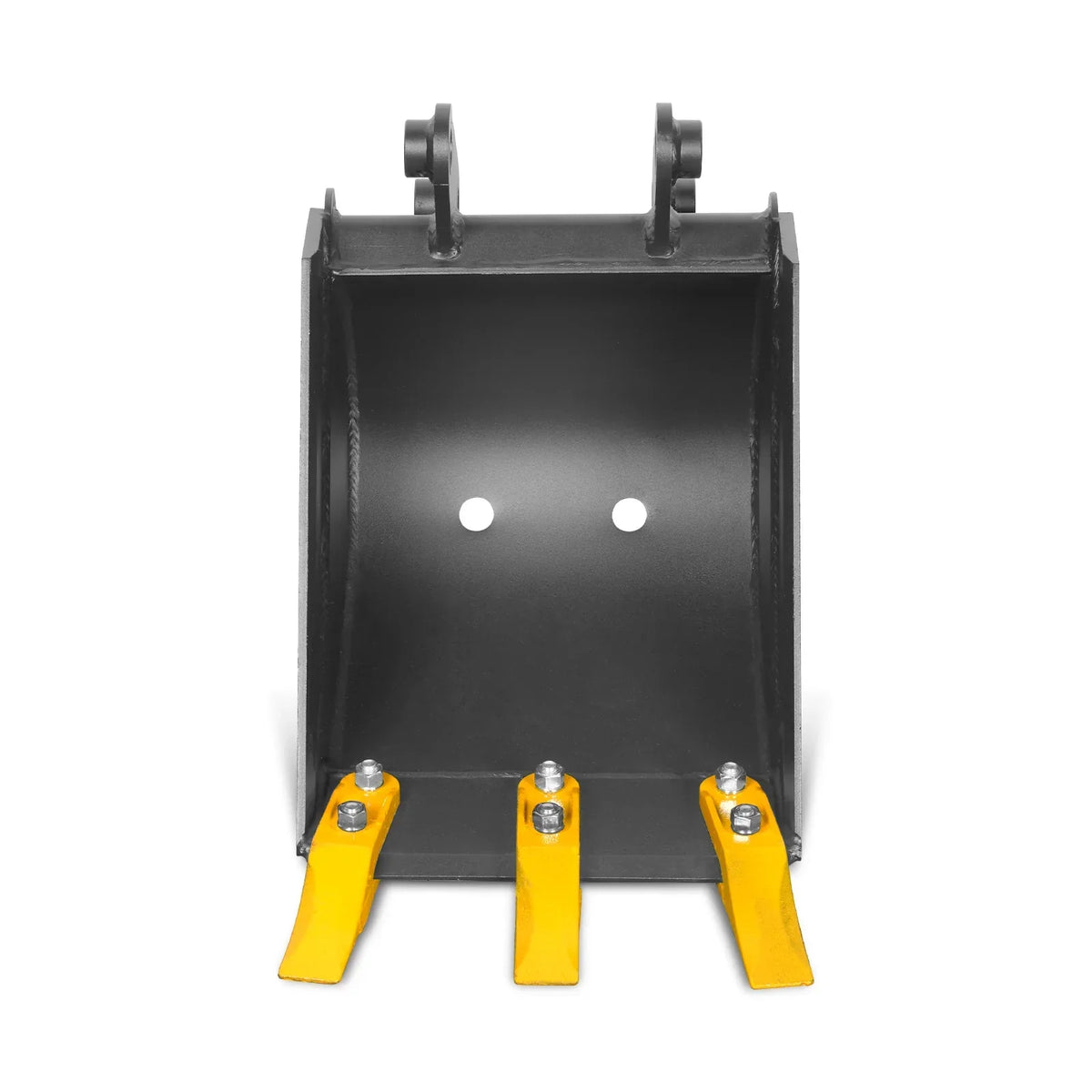 12" Backhoe Bucket without Pins, 3-Carbon Steel Teeth (for SKU: 150162, 150163, 150164, 201162, 201163, 201164)
