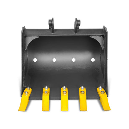 20" Backhoe Bucket without Pins, 5-Carbon Steel Teeth (for SKU: 150162, 150163, 150164, 201162, 201163, 201164)