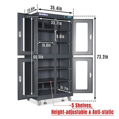 1-10% RH Electronic Dry Cabinet 880L ESD Desiccator Cabinet Ultra-Low Humidity Storage,  EDC880C