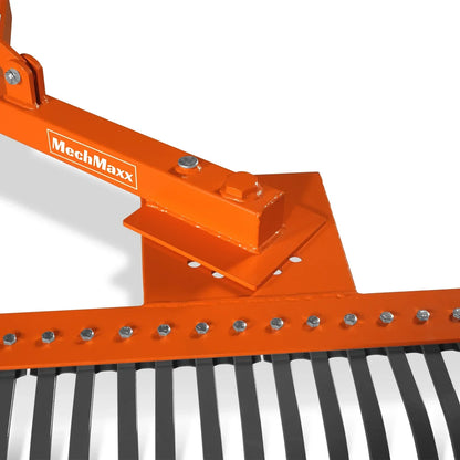 72" Landscape Rake with 36 Tines 3 Point Hitch Tractor Attachment,  LR72