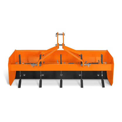 60" Box Blade Scraper with 5 Shanks 3 Point Hitch Tractor Attachment,  BB60