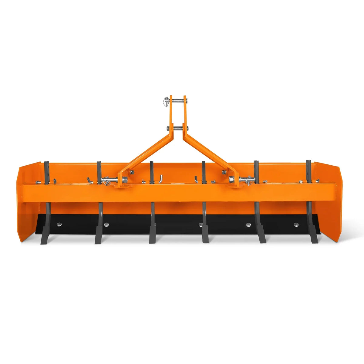72" Box Blade Scraper with 6 Shanks 3 Point Hitch Tractor Attachment,  BB72
