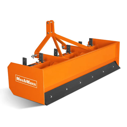 72" Box Blade Scraper with 6 Shanks 3 Point Hitch Tractor Attachment,  BB72
