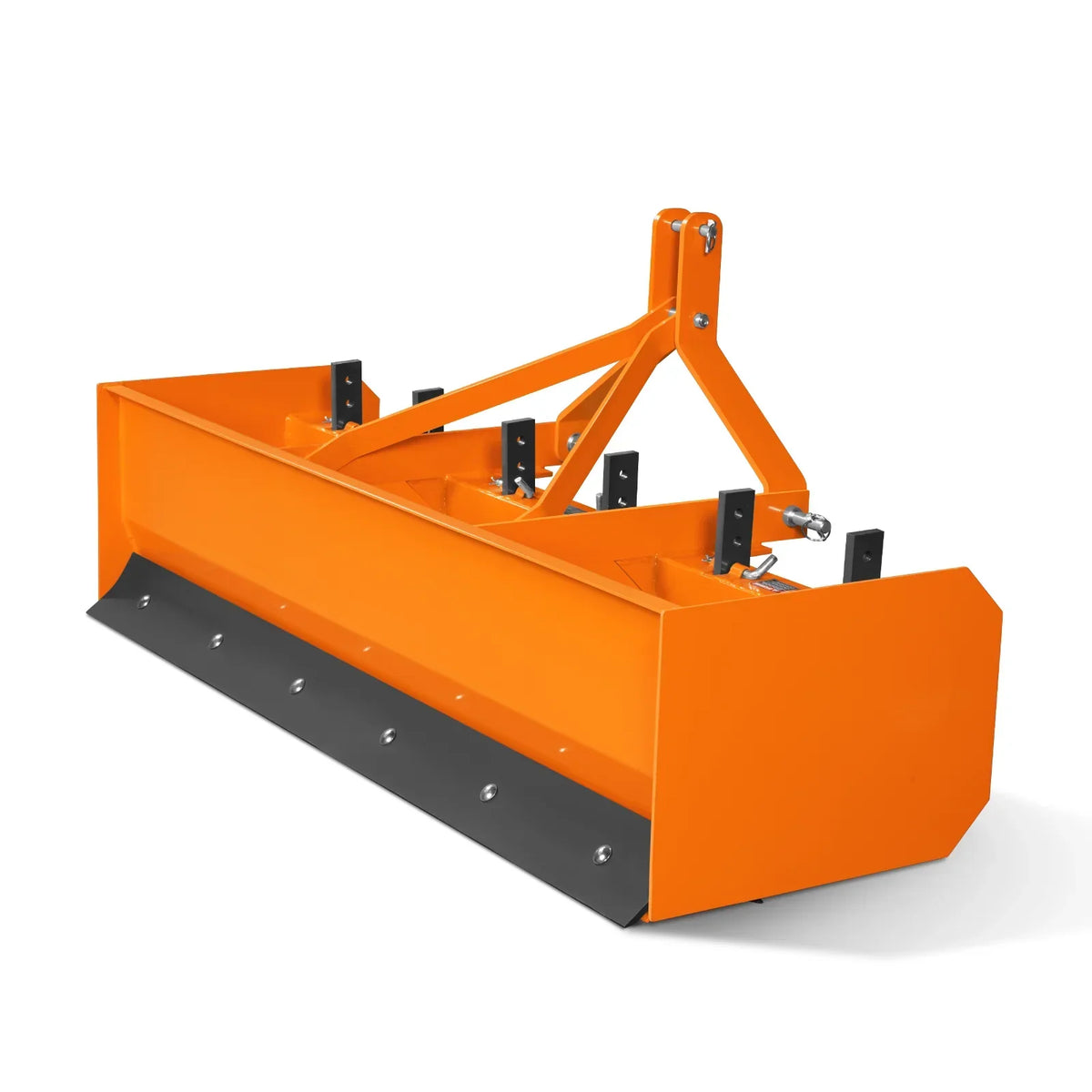 72" Box Blade Scraper with 6 Shanks 3 Point Hitch Tractor Attachment,  BB72