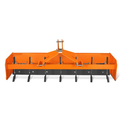 84" Box Blade Scraper with 7 Shanks 3 Point Hitch Tractor Attachment,  BB84