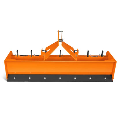 84" Box Blade Scraper with 7 Shanks 3 Point Hitch Tractor Attachment,  BB84