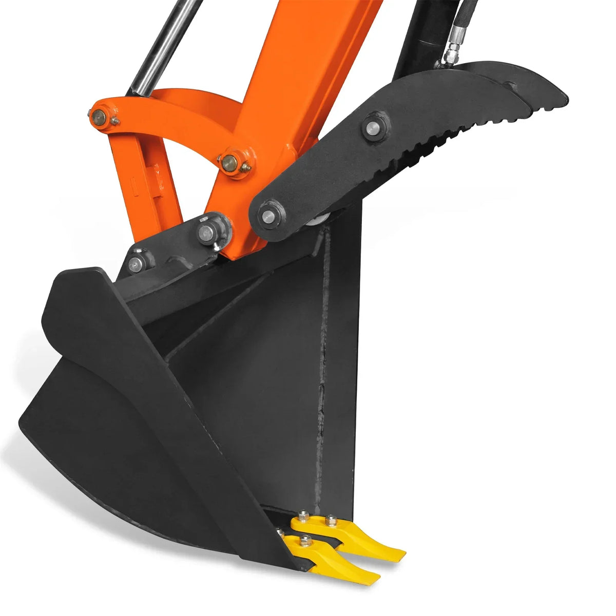 Trapezoidal V-Ditching Bucket without Pins, 2-Carbon Steel Teeth (for SKU: 150162, 150163, 150164, 201162, 201163, 201164)
