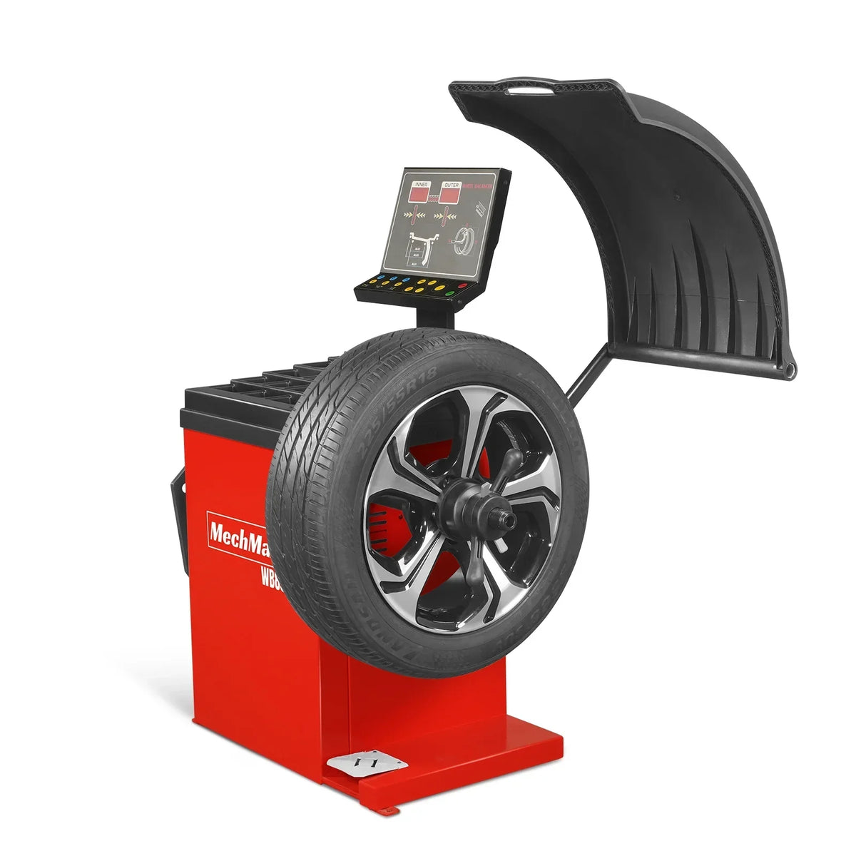 10-24" Rim Wheel Balancer Car Tire Balancing Machine 40 mm Shaft with Foot Pedal Brake,  Laser Guided and LED Illuminator,  WB857