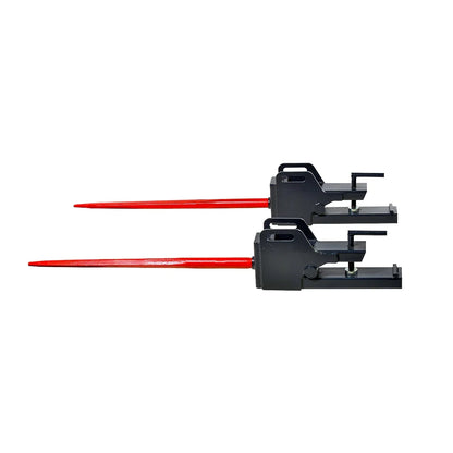 MechMaxx 43" Clamp-On Hay Bale Spear 1100lbs Capacity for Tractor Skid Steer Loader
