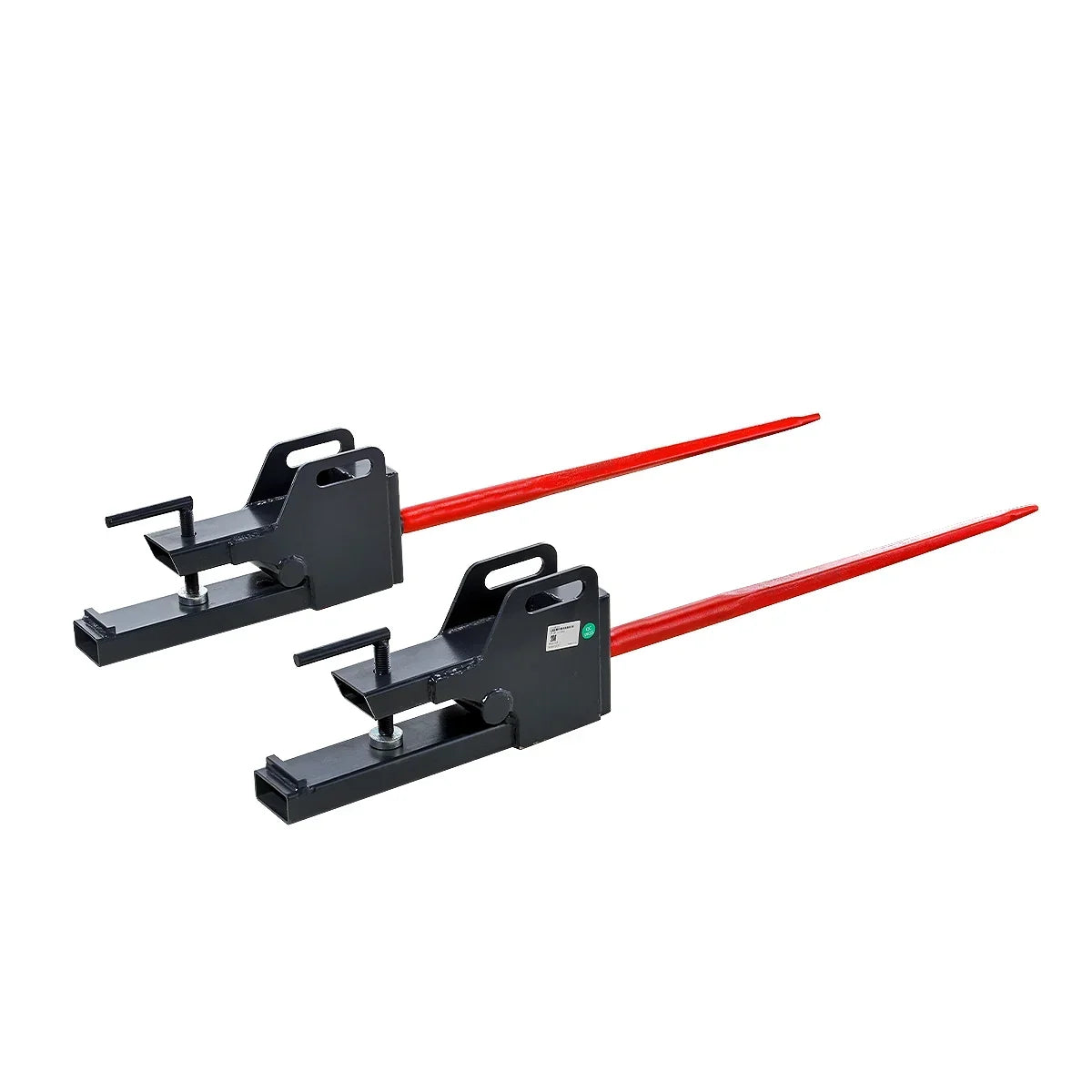 MechMaxx 43" Clamp-On Hay Bale Spear 1100lbs Capacity for Tractor Skid Steer Loader