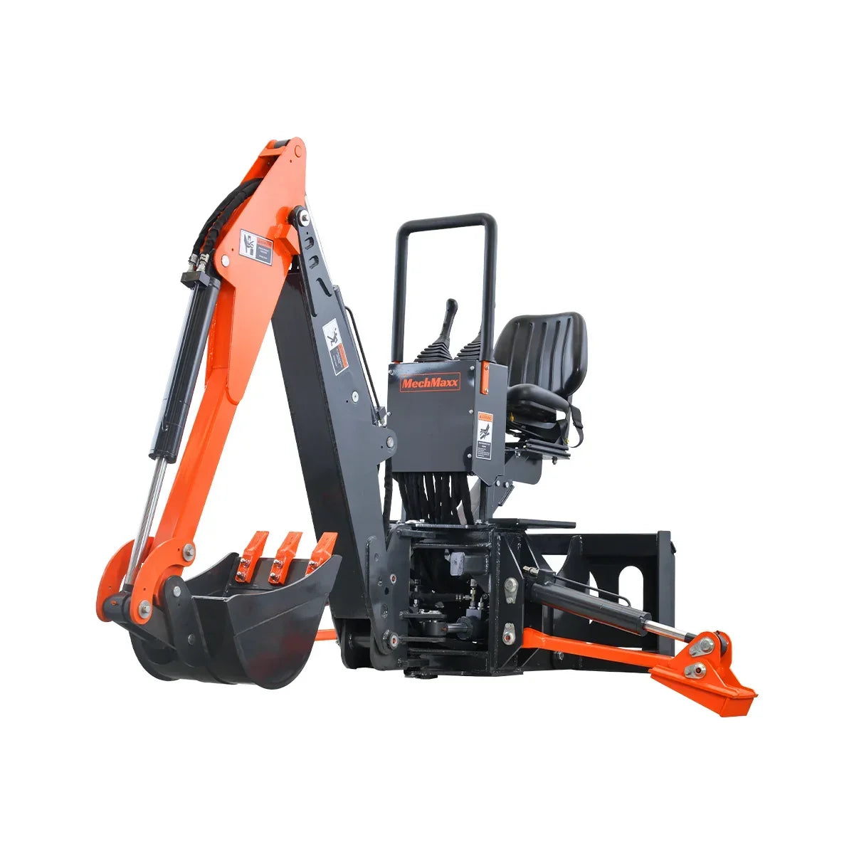 Skid Steer Backhoe 8ft Digging Depth, 16” Bucket Included,70°  Left/Right Swivel Rotation SBH50