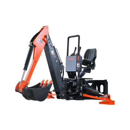 Skid Steer Backhoe 8ft Digging Depth, 16” Bucket Included,70°  Left/Right Swivel Rotation SBH50
