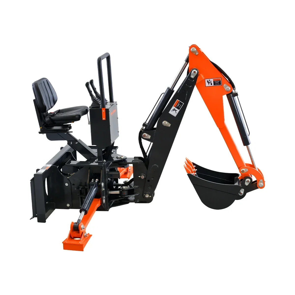 Skid Steer Backhoe 8ft Digging Depth, 16” Bucket Included,70°  Left/Right Swivel Rotation SBH50