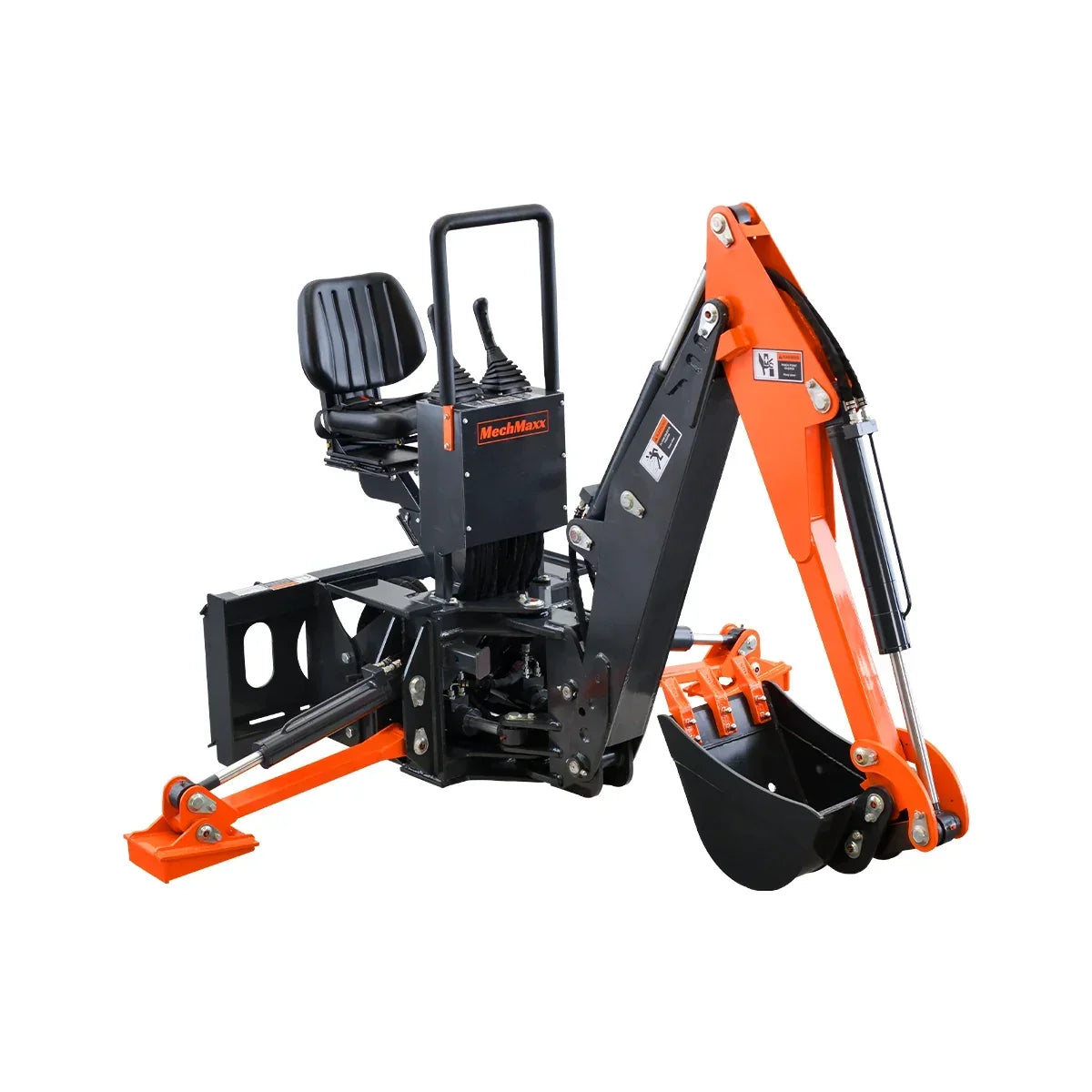 Skid Steer Backhoe 8ft Digging Depth, 16” Bucket Included,70°  Left/Right Swivel Rotation SBH50