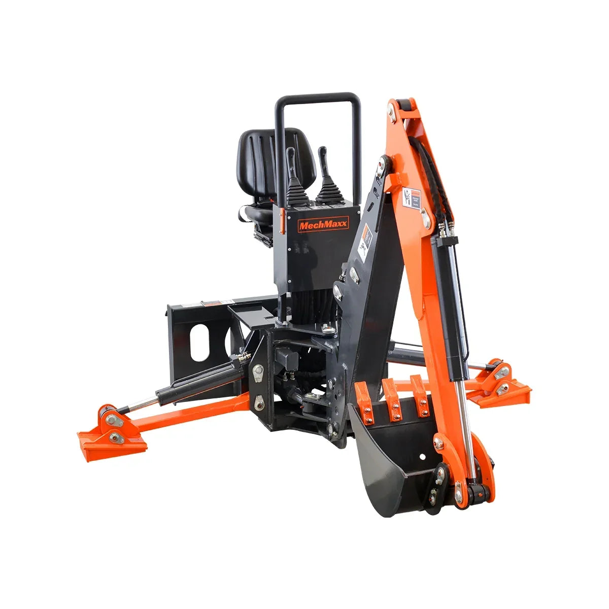 Skid Steer Backhoe 8ft Digging Depth, 16” Bucket Included,70°  Left/Right Swivel Rotation SBH50