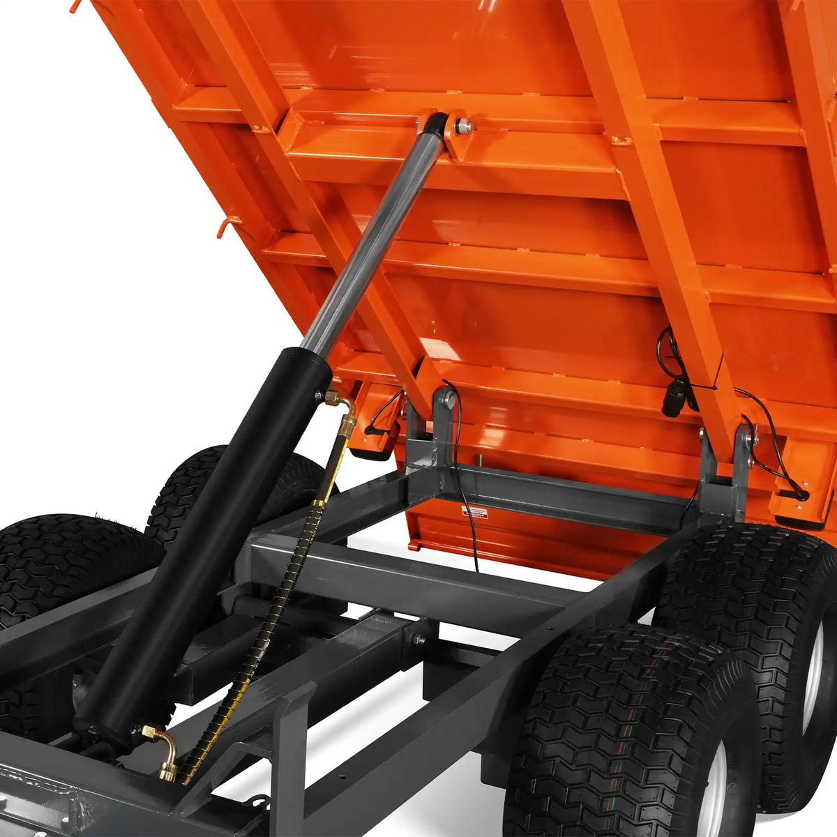 3-Point PTO Stump Grinder & 2-Ton Heavy-Duty Dump Trailer Bundle, SG24 & DT4X8