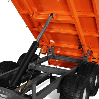 3-Point PTO Stump Grinder & 2-Ton Heavy-Duty Dump Trailer Bundle, SG24 & DT4X8