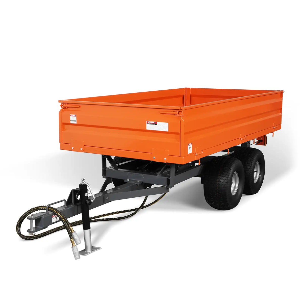 3-Point PTO Stump Grinder & 2-Ton Heavy-Duty Dump Trailer Bundle, SG24 & DT4X8