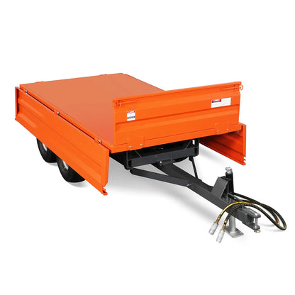 3-Point PTO Stump Grinder & 2-Ton Heavy-Duty Dump Trailer Bundle, SG24 & DT4X8