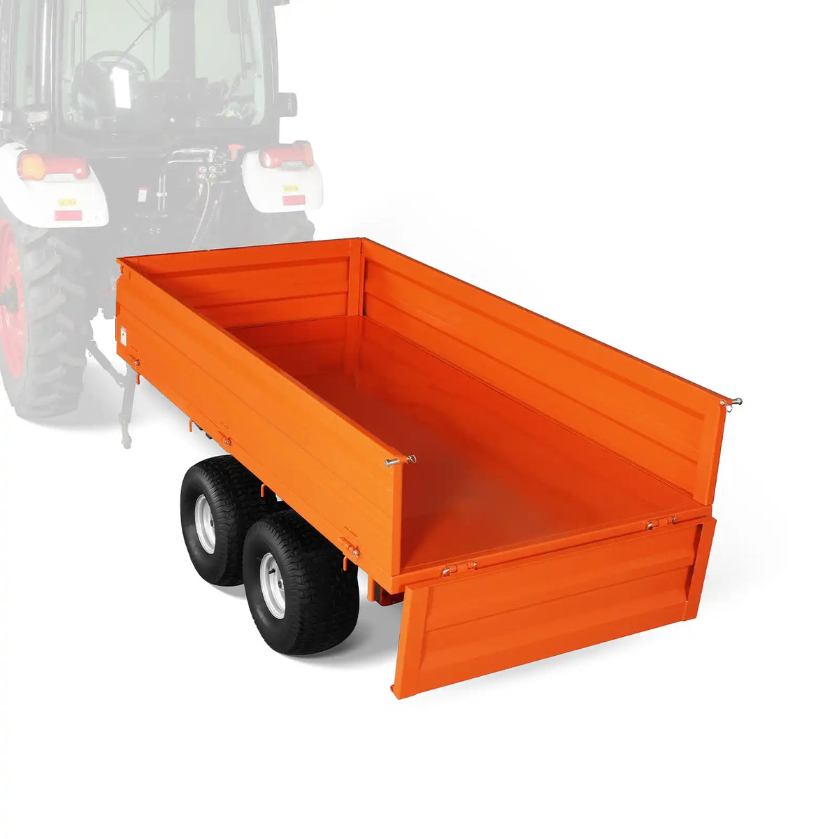 3-Point PTO Stump Grinder & 2-Ton Heavy-Duty Dump Trailer Bundle, SG24 & DT4X8