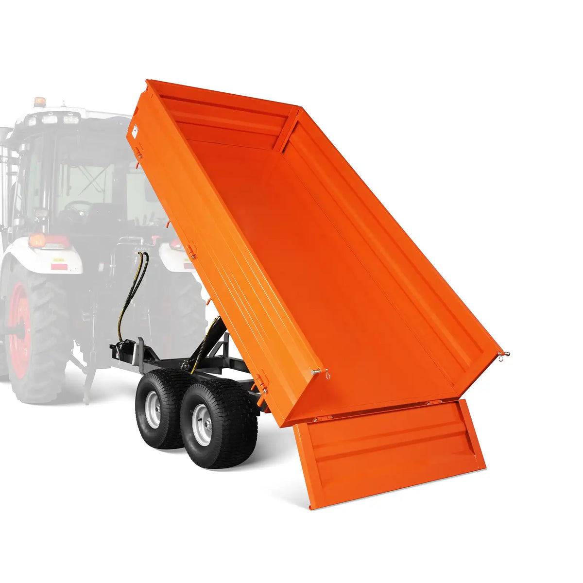 3-Point PTO Stump Grinder & 2-Ton Heavy-Duty Dump Trailer Bundle, SG24 & DT4X8