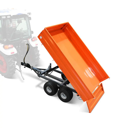 3-Point PTO Stump Grinder & 2-Ton Heavy-Duty Dump Trailer Bundle, SG24 & DT4X8