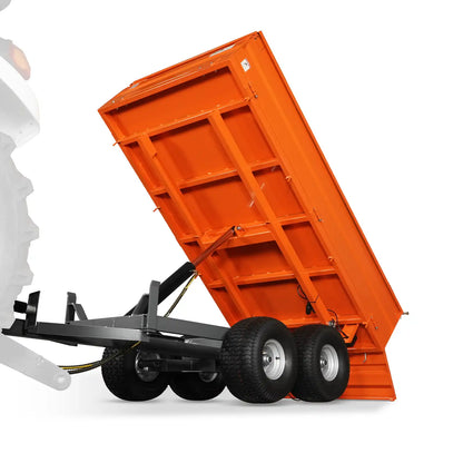 3-Point PTO Stump Grinder & 2-Ton Heavy-Duty Dump Trailer Bundle, SG24 & DT4X8