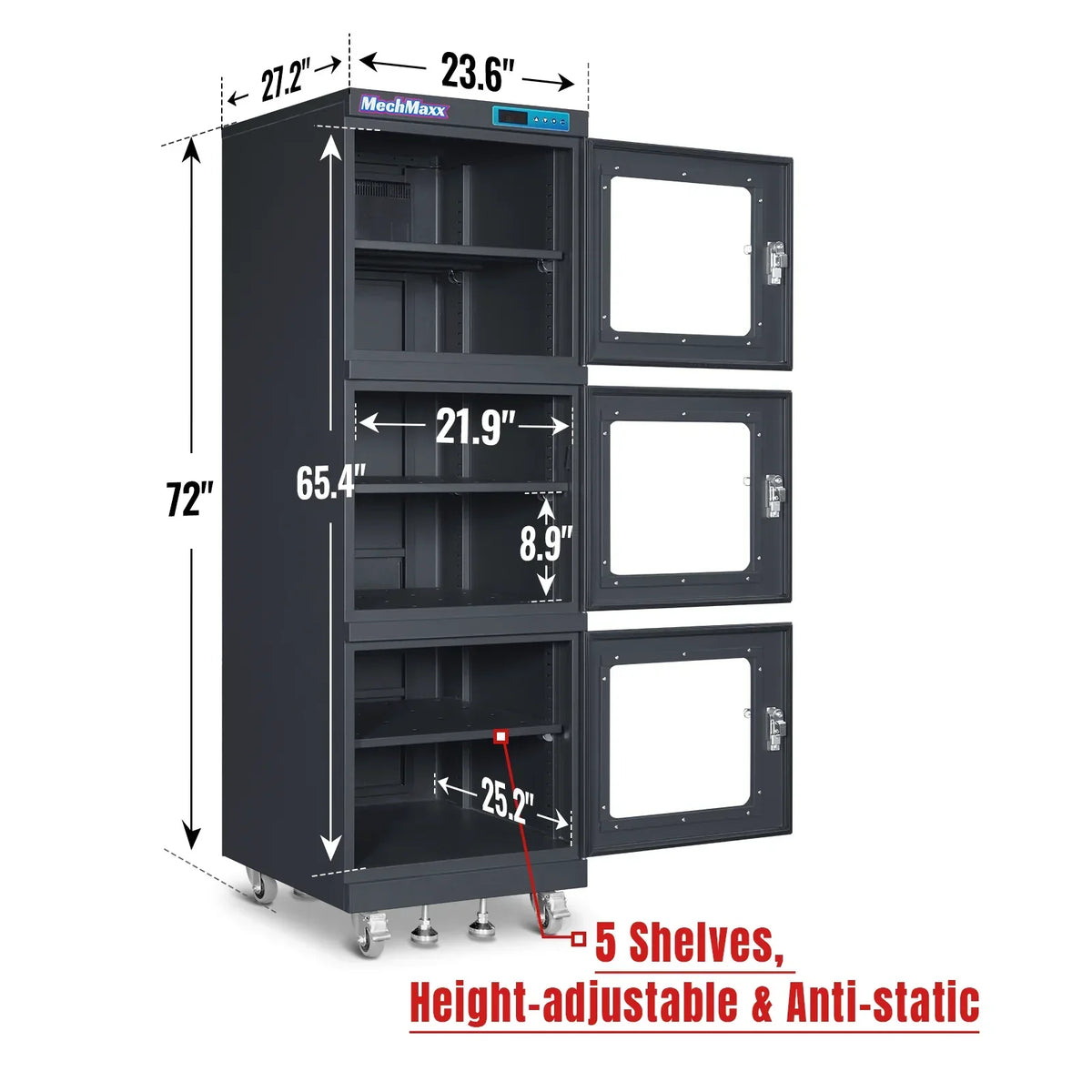 20-60% RH Electronic Dry Cabinet 730L ESD Desiccator Cabinet Low Humidity Storage,  EDC730A