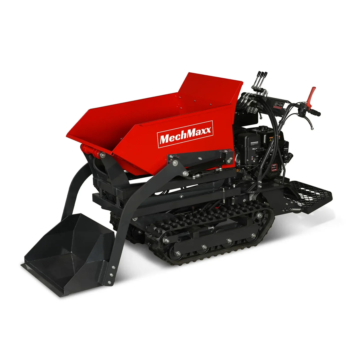 1100lbs Capacity E-Start 10HP 302cc Gas Engine Tracked Dumper Hydraulic Tipping and Lifting with Front Shovel ,  D50HTFL