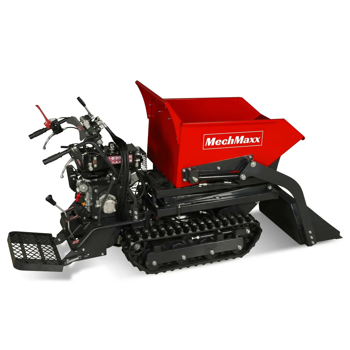 1100lbs Capacity E-Start 10HP 302cc Gas Engine Tracked Dumper Hydraulic Tipping and Lifting with Front Shovel ,  D50HTFL