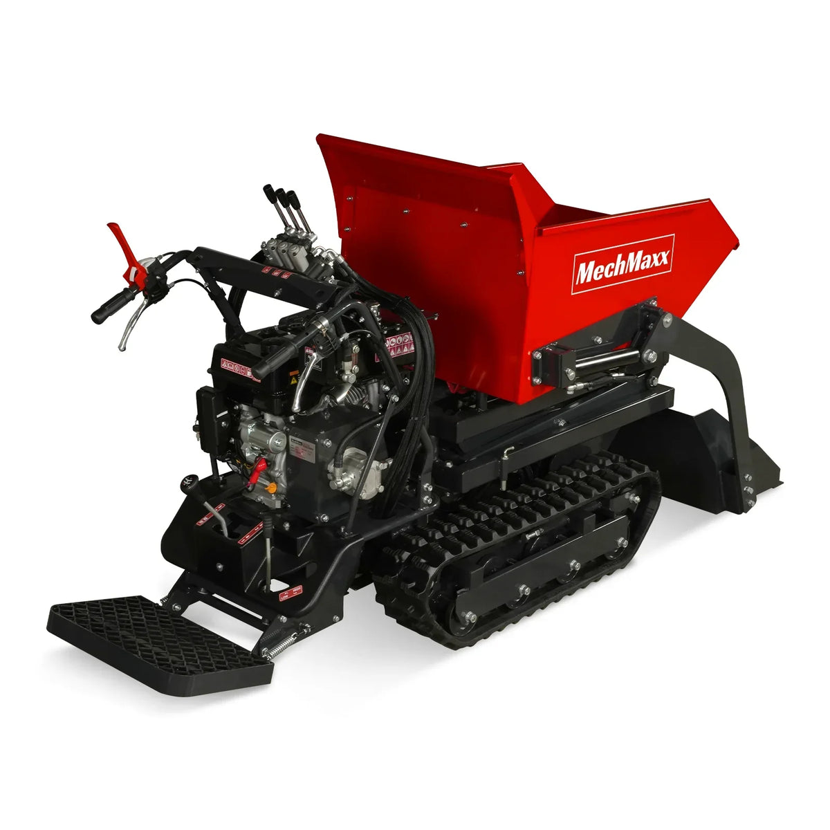 1100lbs Capacity E-Start 10HP 302cc Gas Engine Tracked Dumper Hydraulic Tipping and Lifting with Front Shovel ,  D50HTFL