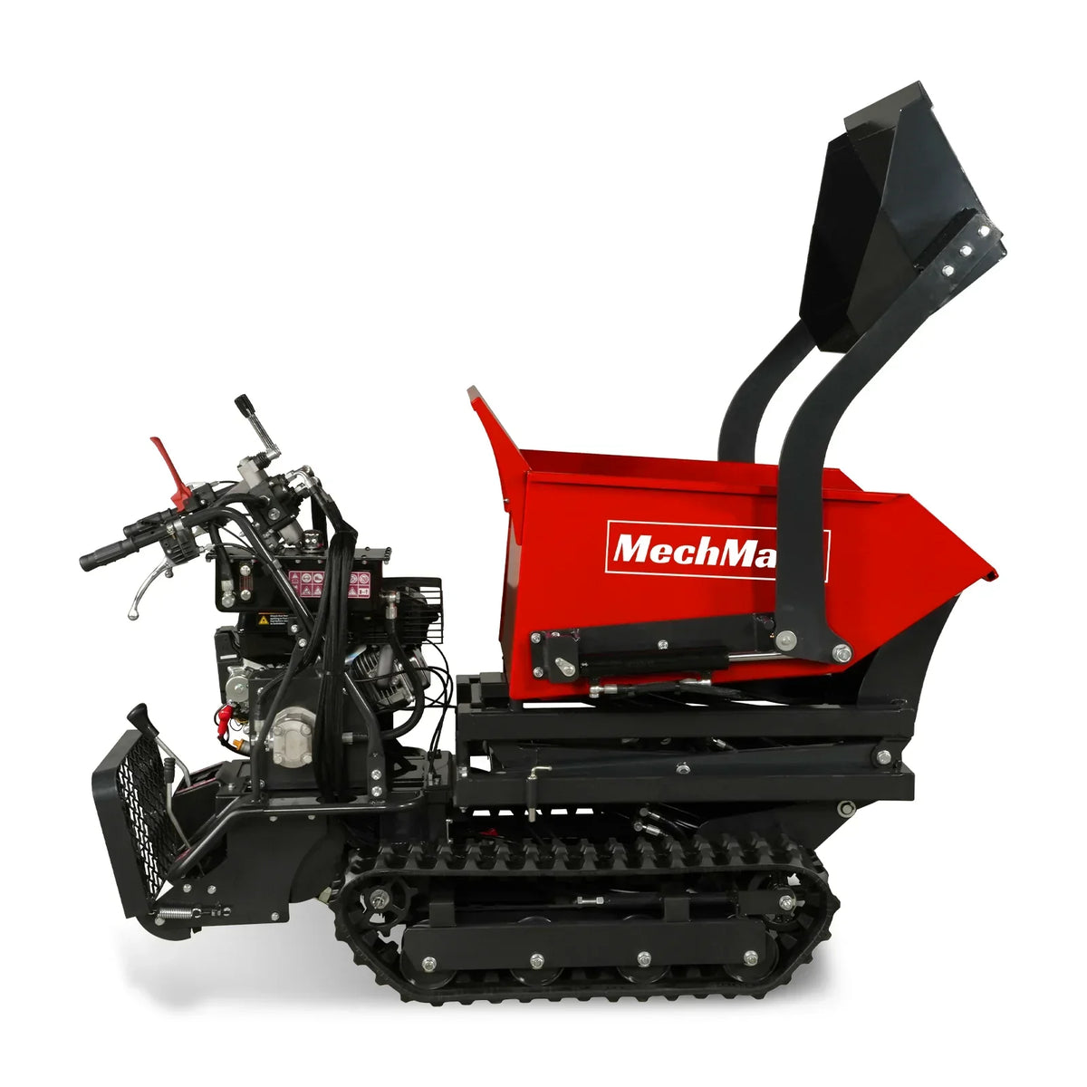 1100lbs Capacity E-Start 10HP 302cc Gas Engine Tracked Dumper Hydraulic Tipping and Lifting with Front Shovel ,  D50HTFL